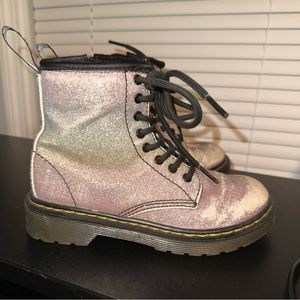 Dr Martens Docs Iridescent Rainbow Glitter Sparkle Combat Boots Size 13